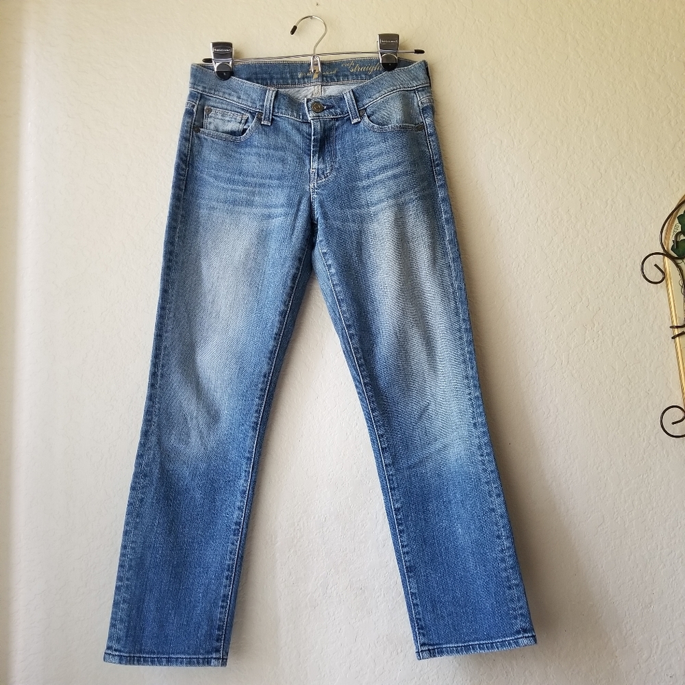 7 For All Mankind Crop Straight Leg Jeans Size 24